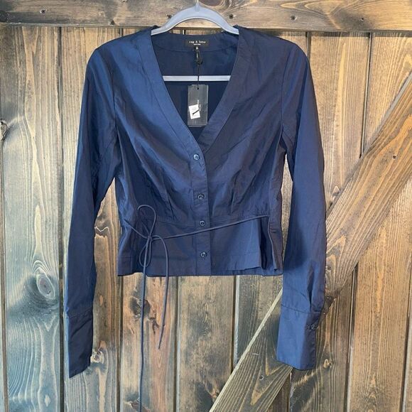 NWT Rag & Bone Victorine Peplum Top - Picture 2 of 5